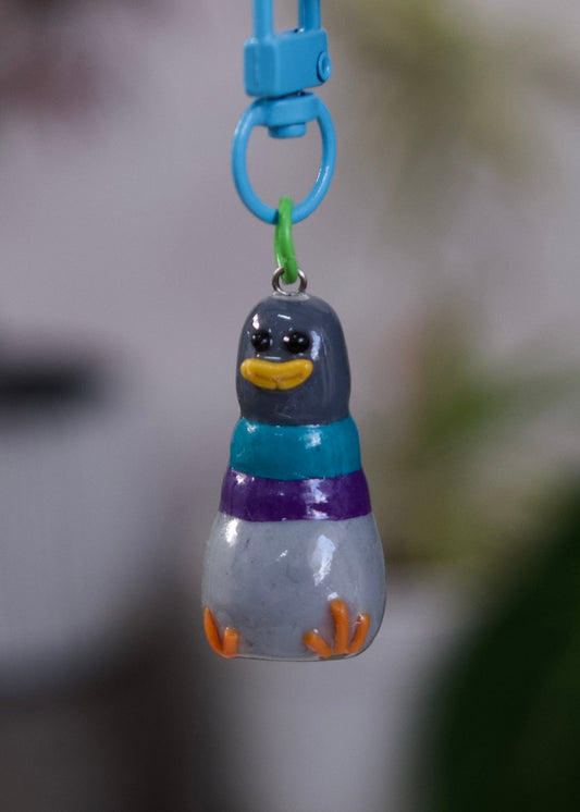 Fat Pigeon Keychain