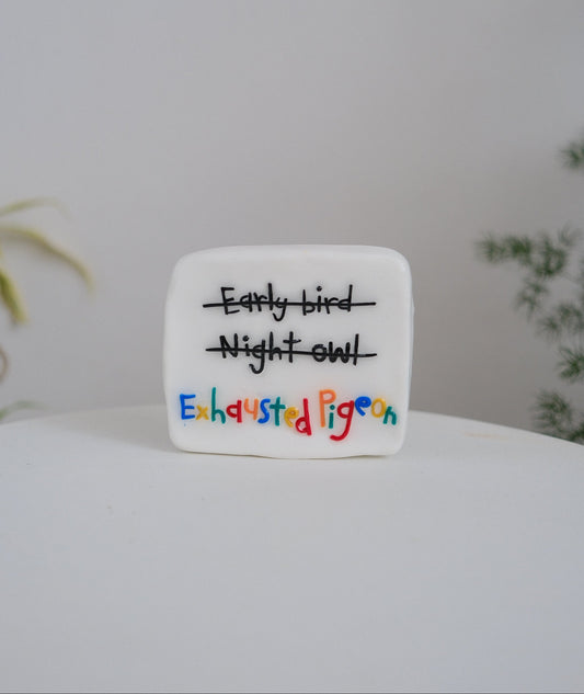 'Exhausted Pigeon' Mini Desk Stand