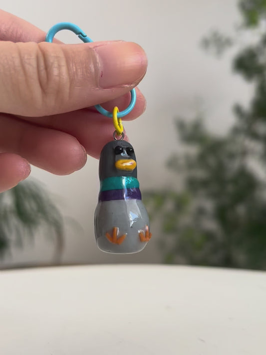 Fat Pigeon Keychain 02